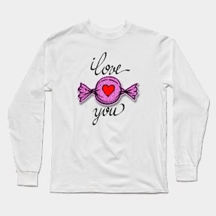 I love you (pink) Long Sleeve T-Shirt